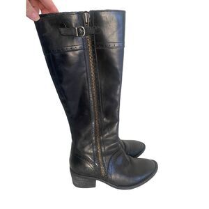 Born Knee High Leather Zip Up Lined Boots